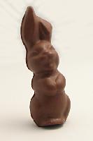  Chocolate Bunny | Solid Chocolate - This large Easter bunny is over a half pound of pure solid chocolate.  It is available in milk, dark or white chocolate, and packaged in a clear bag with a large bow.